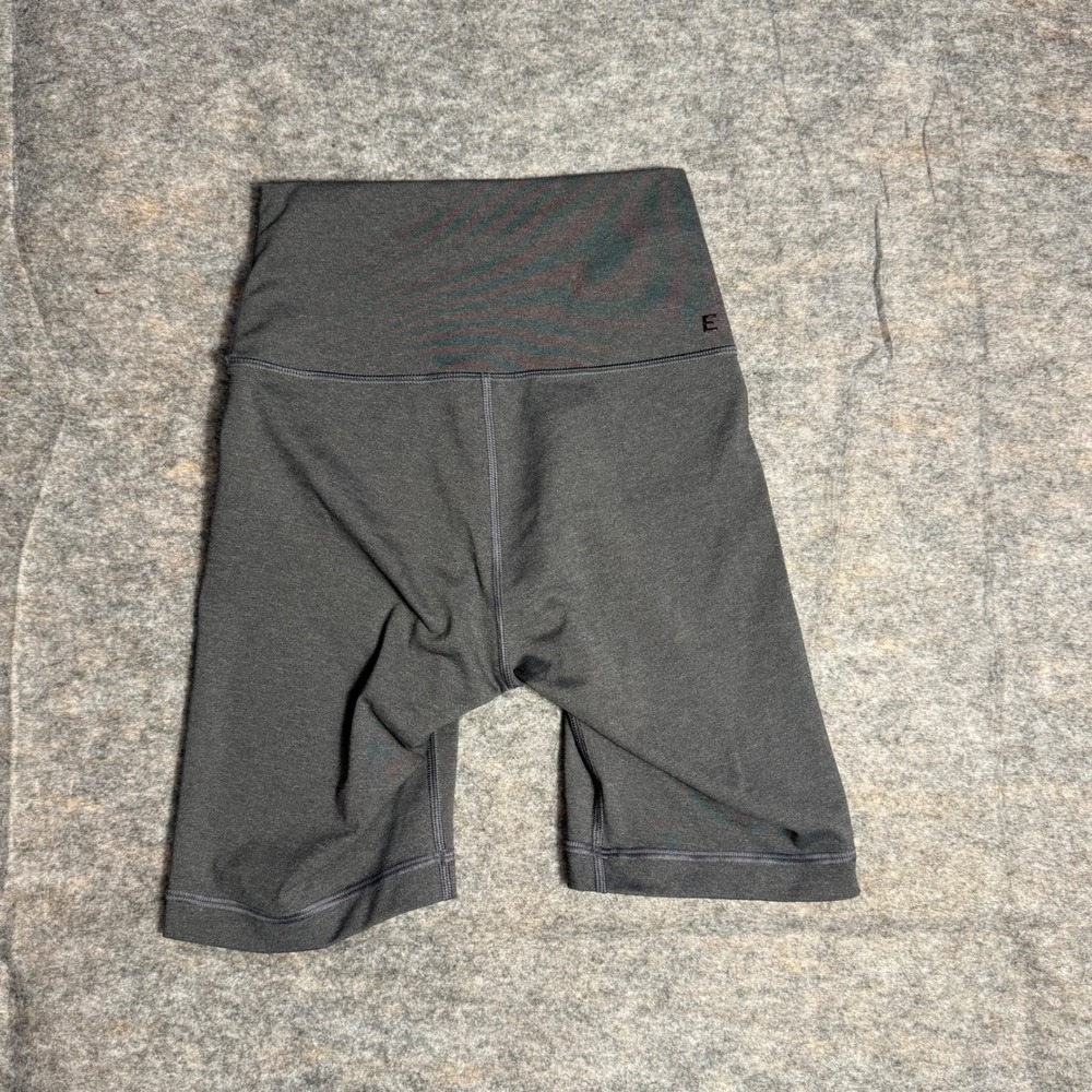 Everlane Perform Bike Short Charcoal Gray XS High Waist Minimalist Activewear - Picture 3 of 8
